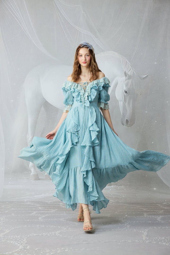 Dewdrops 16 | Maxi Linen Dress Gown