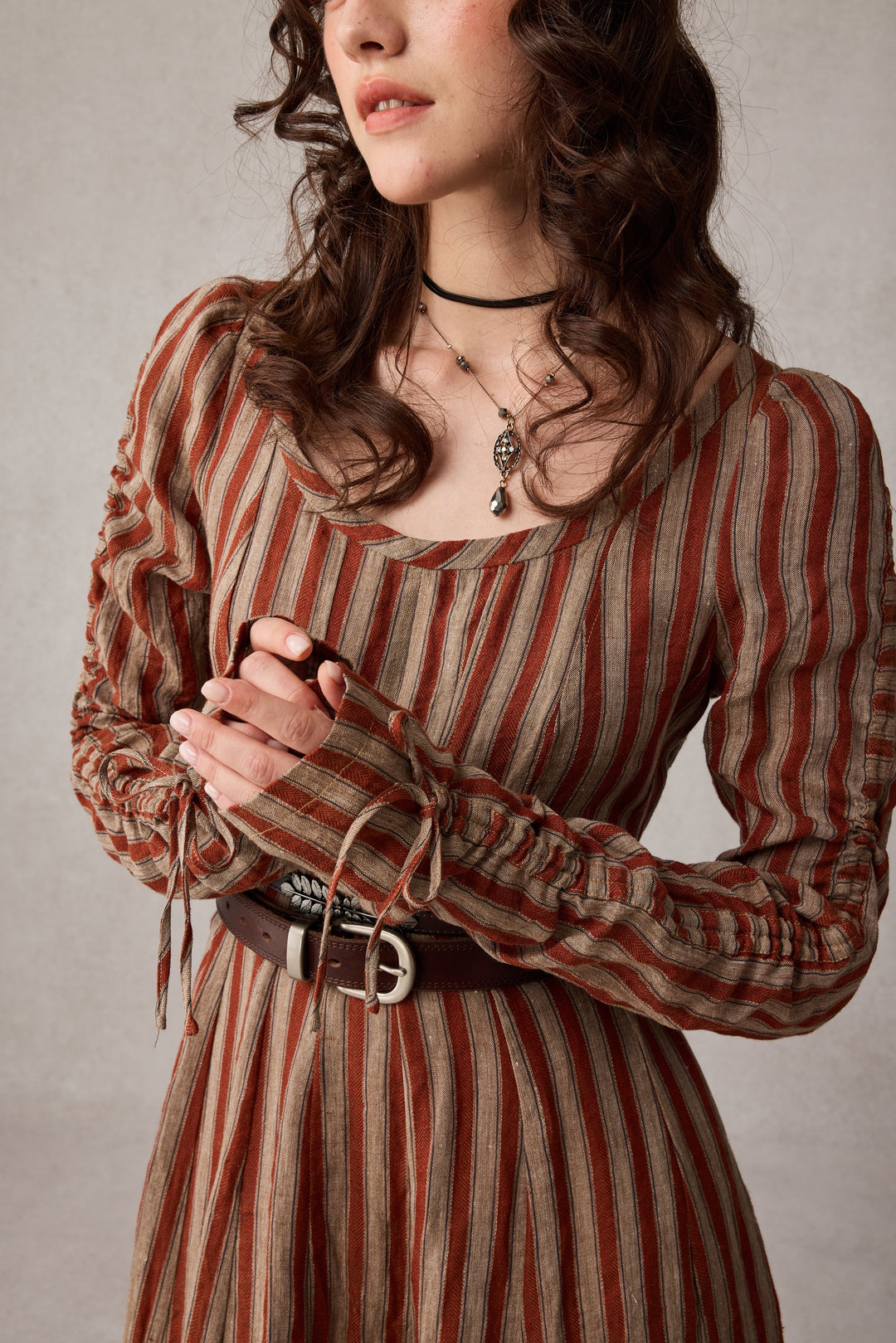 Crystal 17 | Victorian maxi linen dress