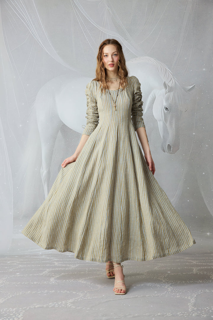 Crystal 17 | Victorian maxi linen dress