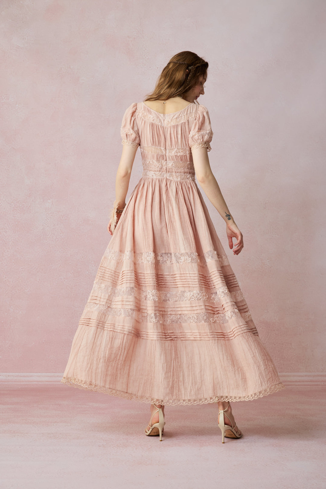 Dawn 17 | Lace Linen Dress Gown