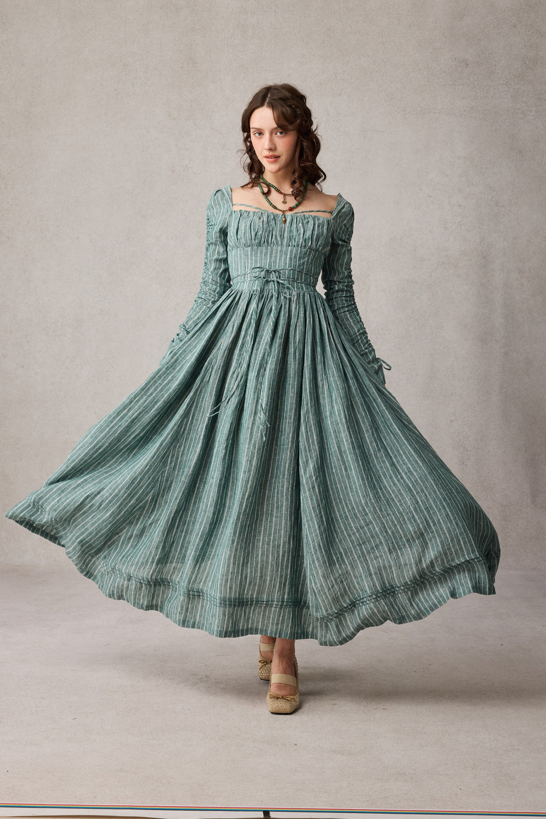 Monette 27 | Corset Linen Dress