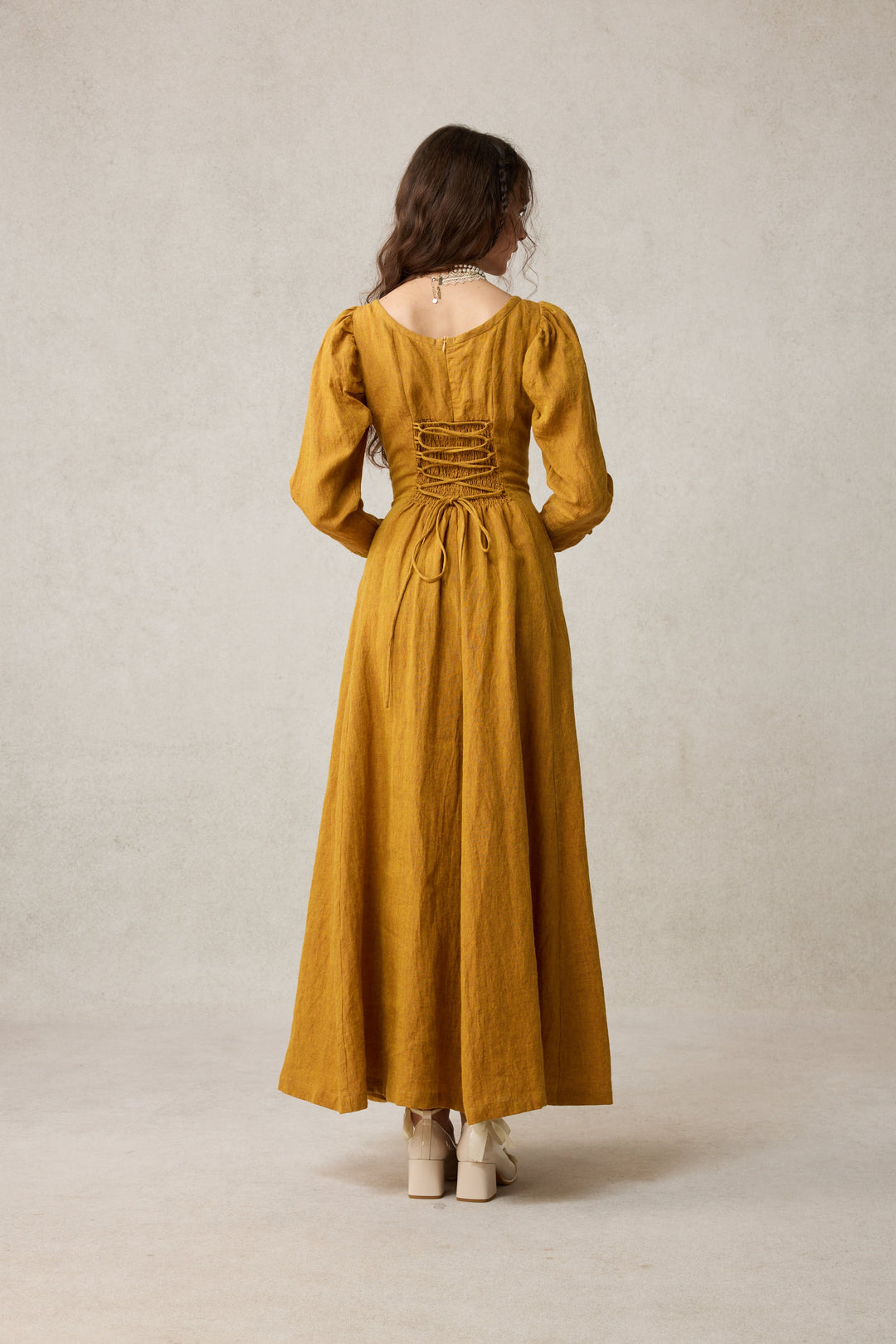 Azalea 23 | Linen Corset Evening Dress