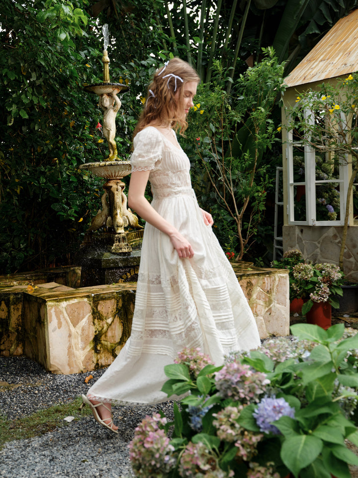 Dawn 17 | Lace Linen Dress Gown