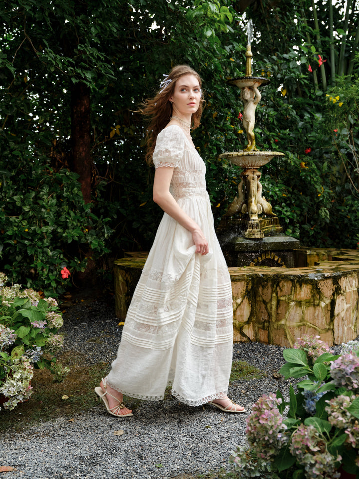 Dawn 17 | Lace Linen Dress Gown