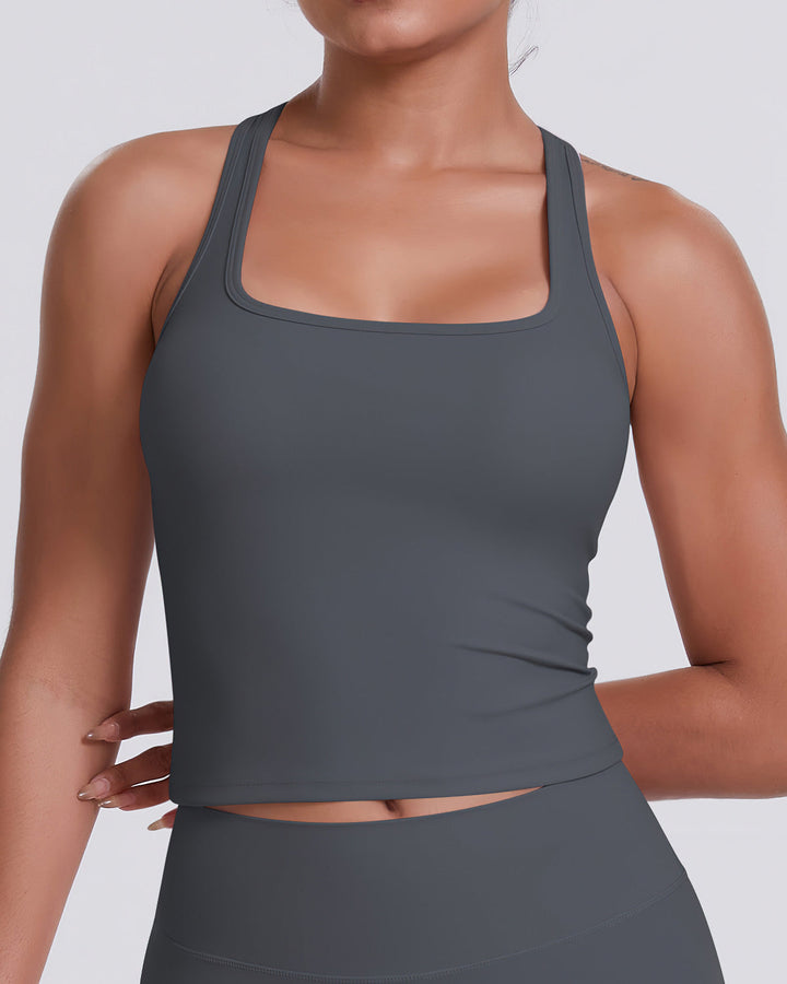 Alina Crop Top - Dark Grey