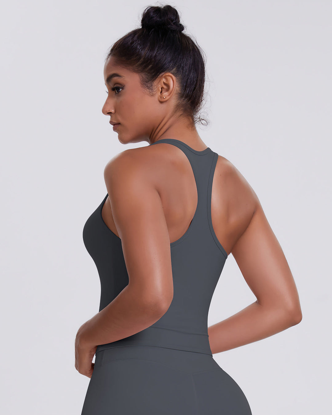 Alina Crop Top - Dark Grey