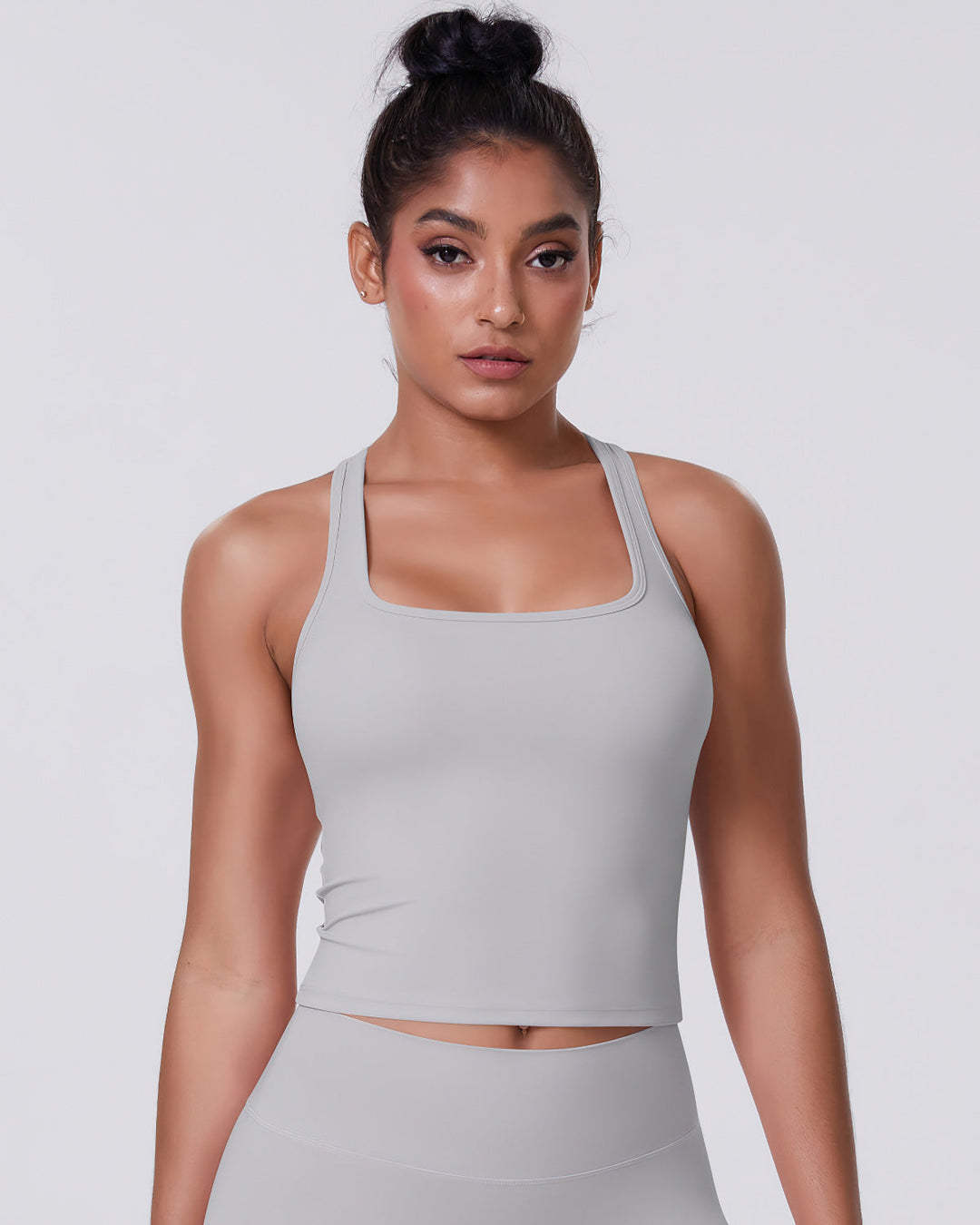 Alina Crop Top - Light Grey