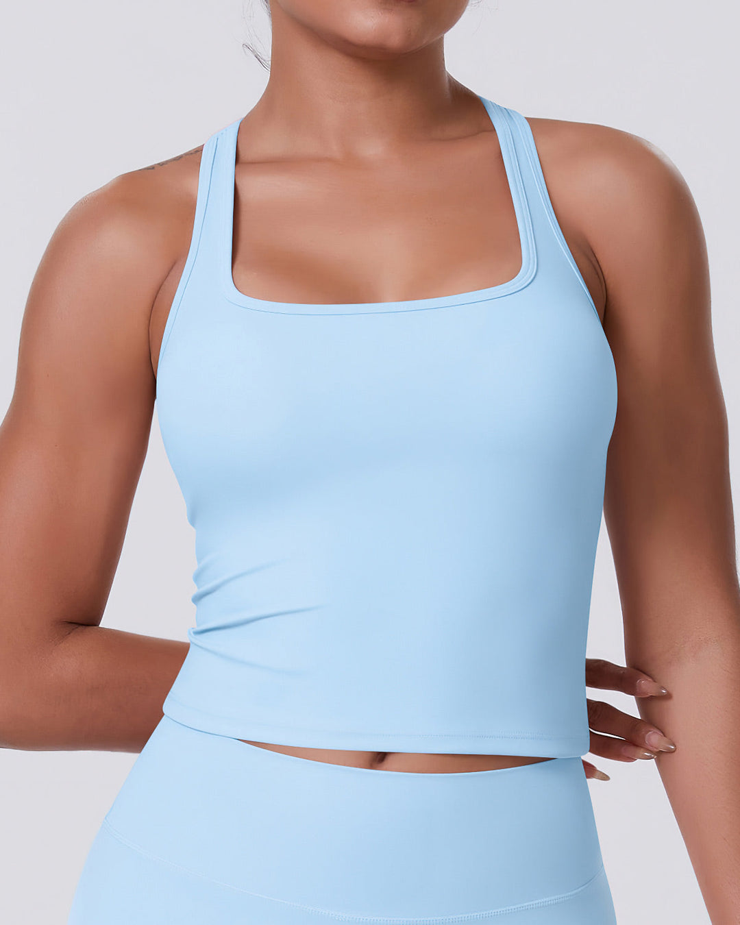 Alina Crop Top - Sky Blue