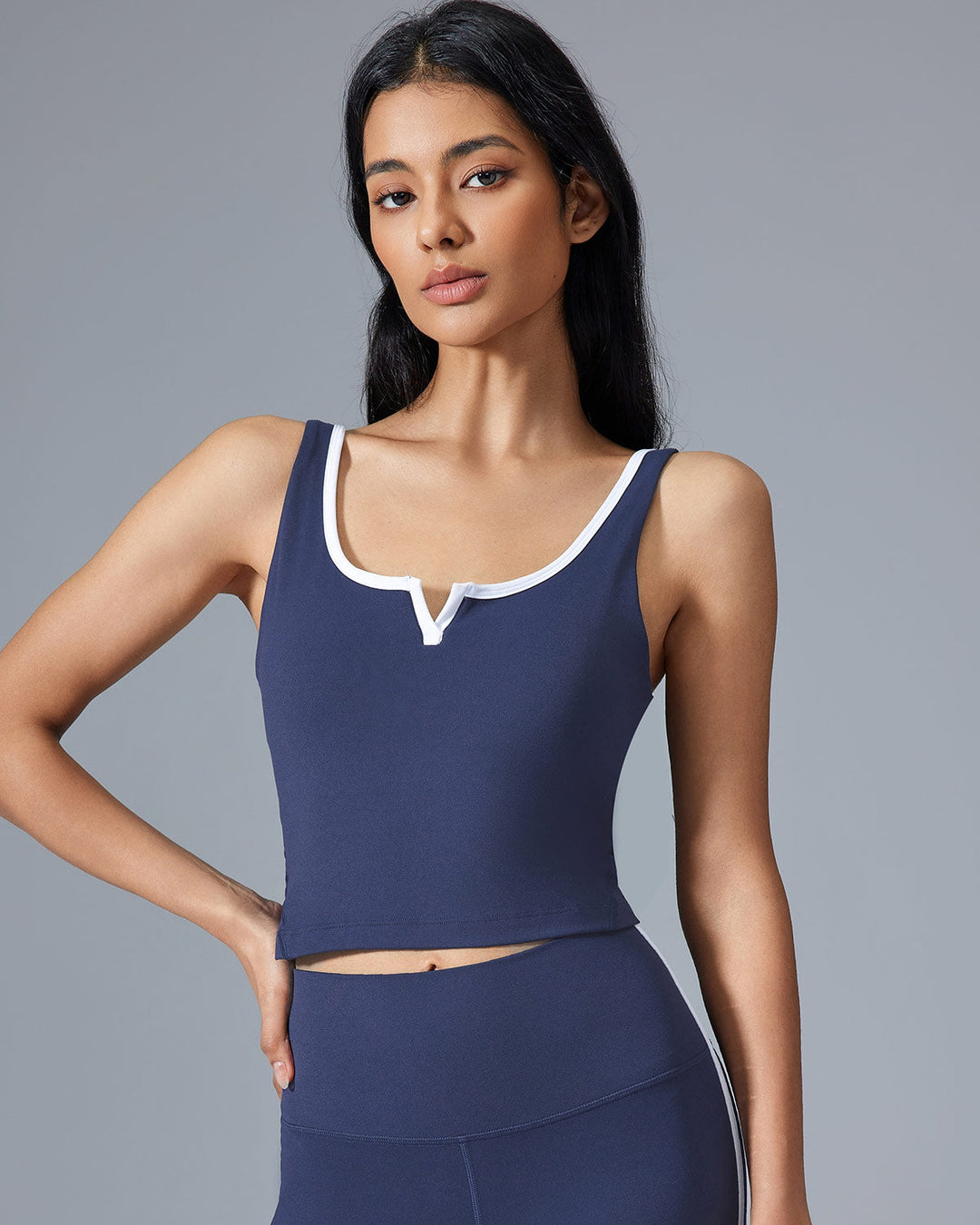Althea Crop Top - Blue