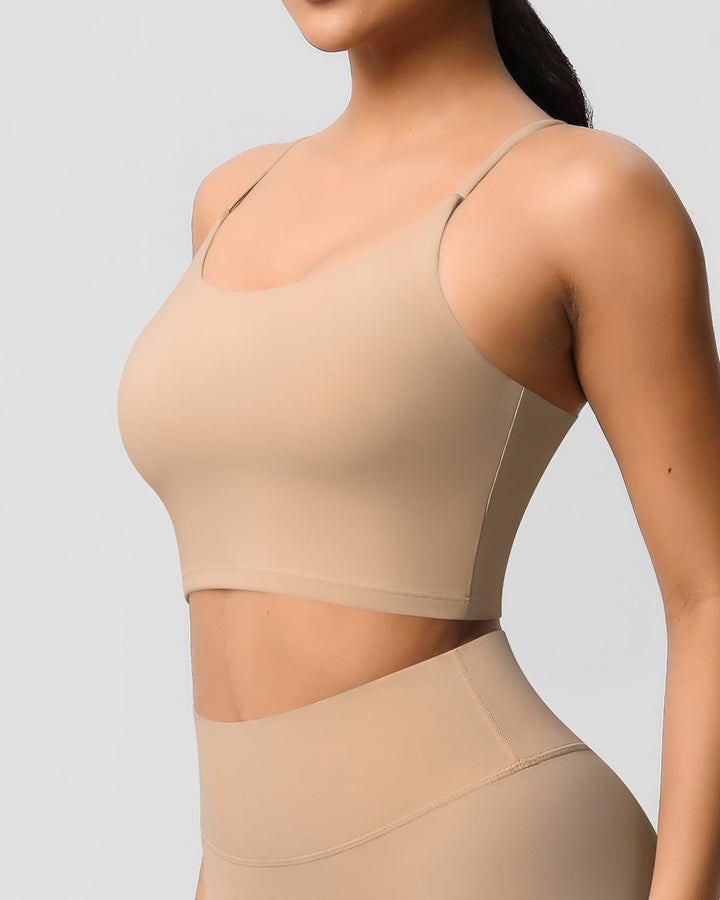 Ava Crop Top - Apricot