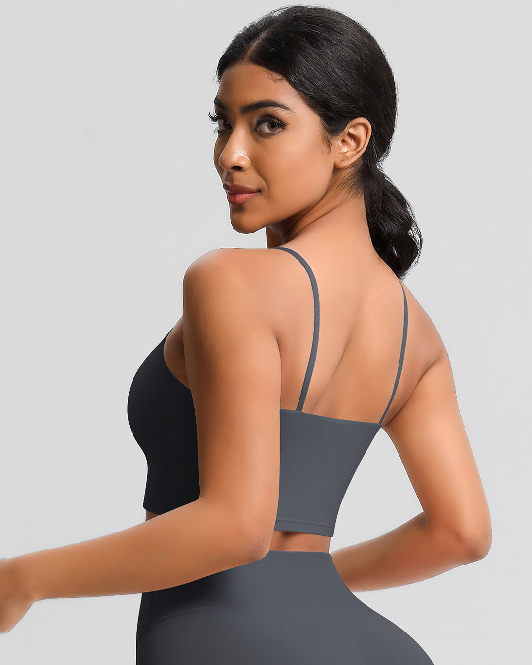 Ava Crop Top - Dark Grey