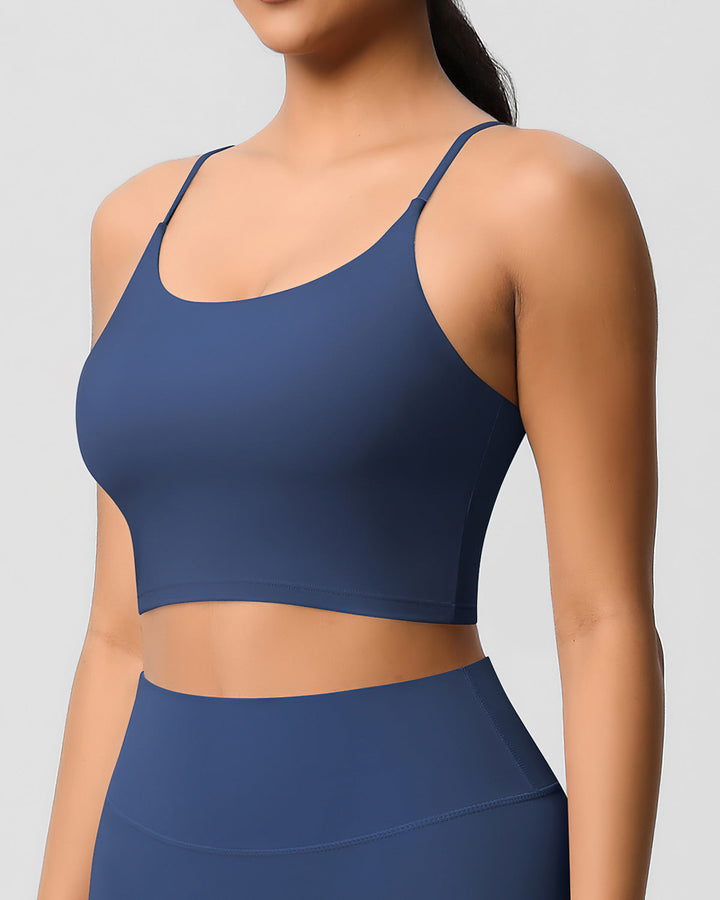 Ava Crop Top - Navy