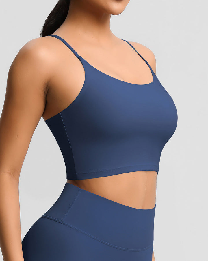 Ava Crop Top - Navy