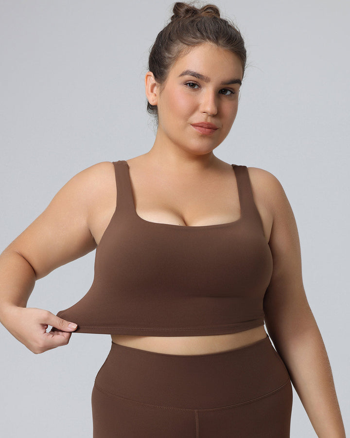 Camellia Sports Bra - Brown