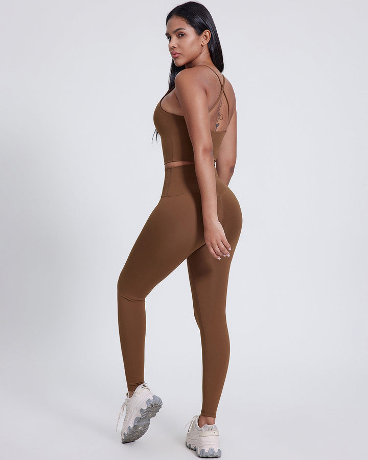 Celestia Seamless Leggings - Chestnut