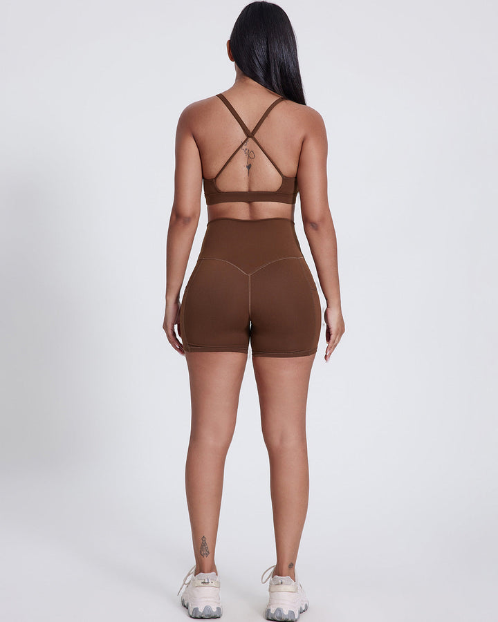 Celestia Seamless Shorts - Brown