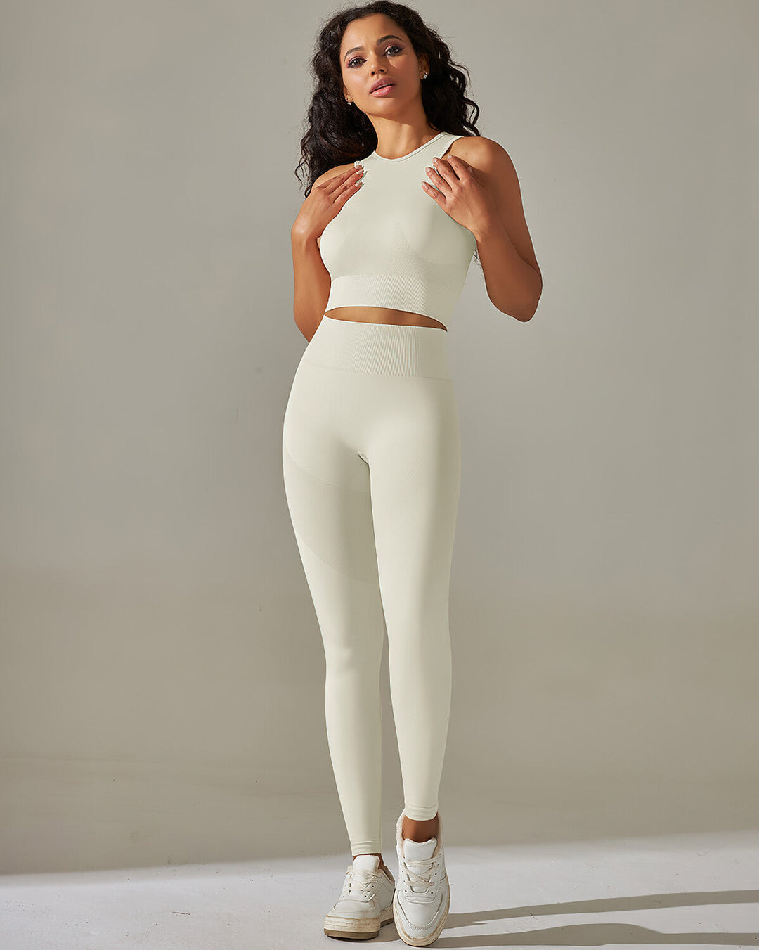 Cleo Crop Top - Beige