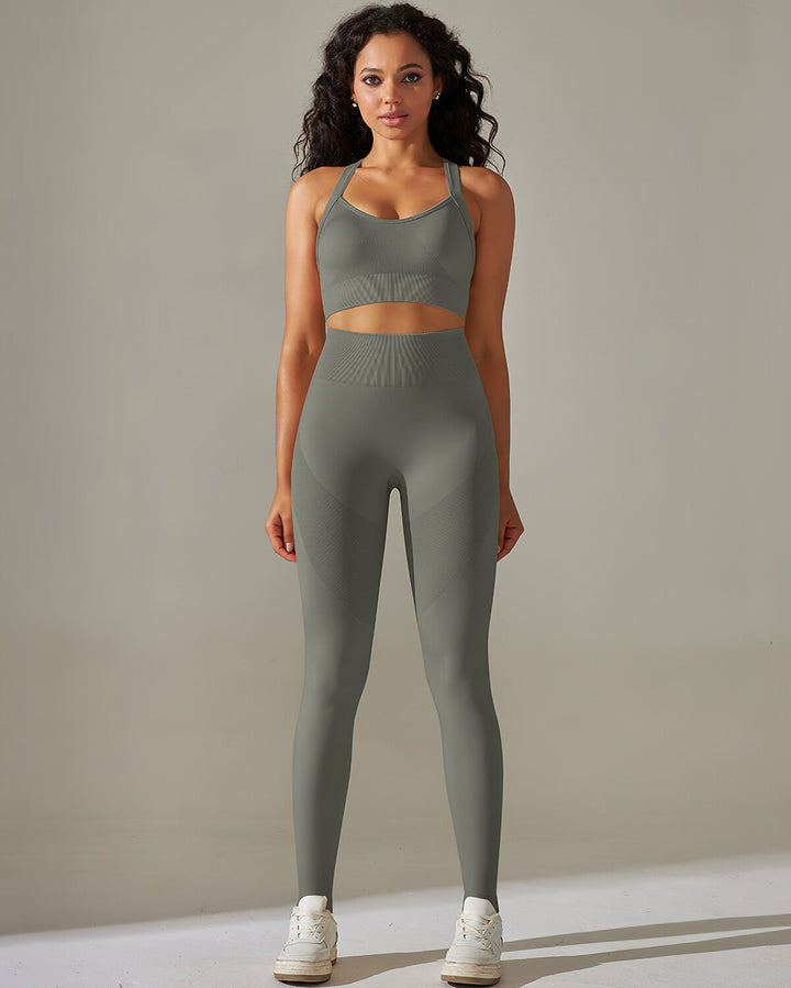 Cleo Crossback Sports Bra - Grey