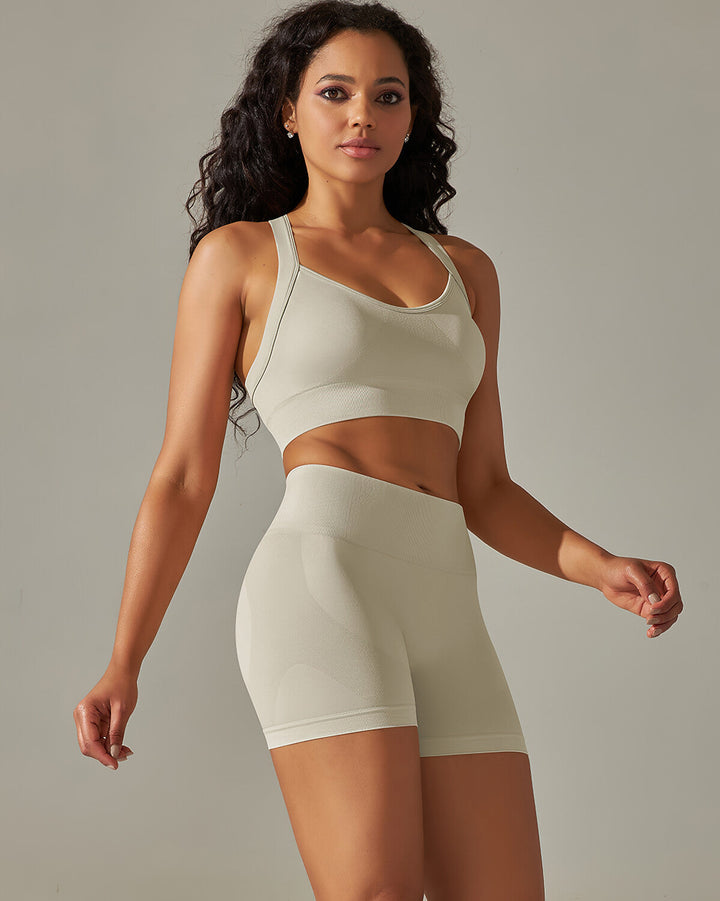Cleo Seamless Shorts - Light Grey
