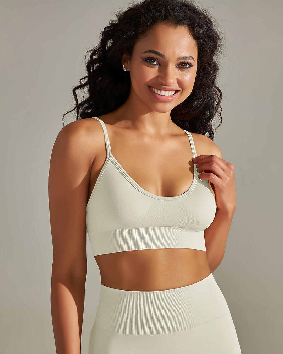 Cleo Sports Bra - Beige