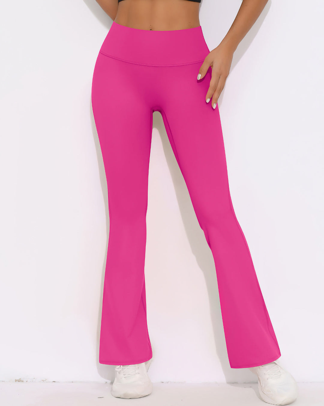 Elara Scrunch Flare Leggings - Fuchsia