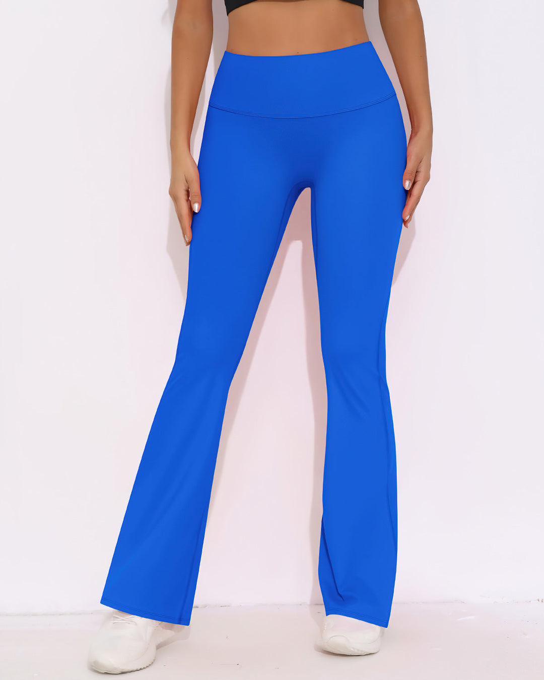 Elara Scrunch Flare Leggings - Royal Blue