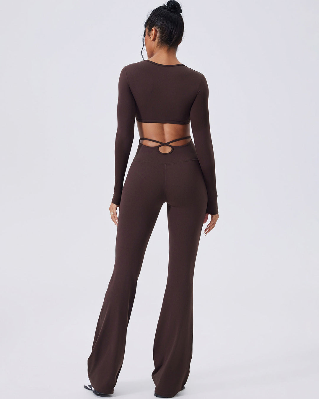 Elise Flare Leggings - Brown