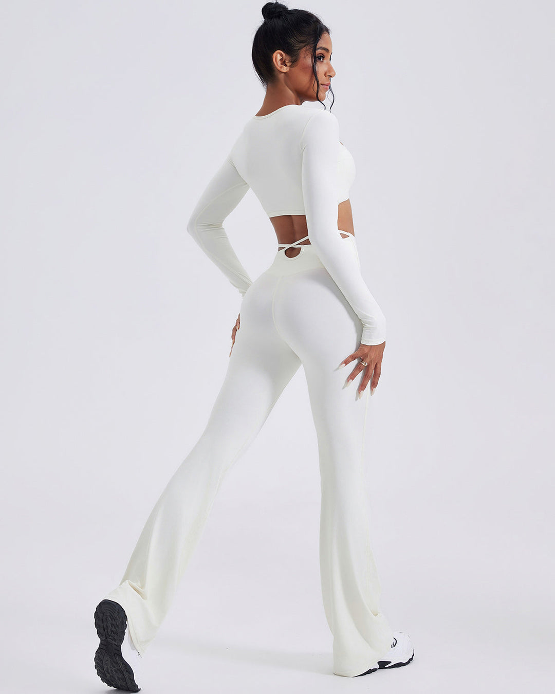 Elise Flare Leggings - Cream
