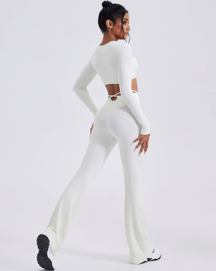 Elise Flare Leggings - Cream