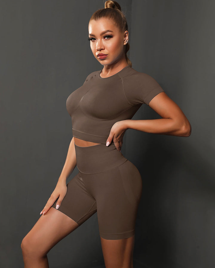 Ella Crop Top - Brown