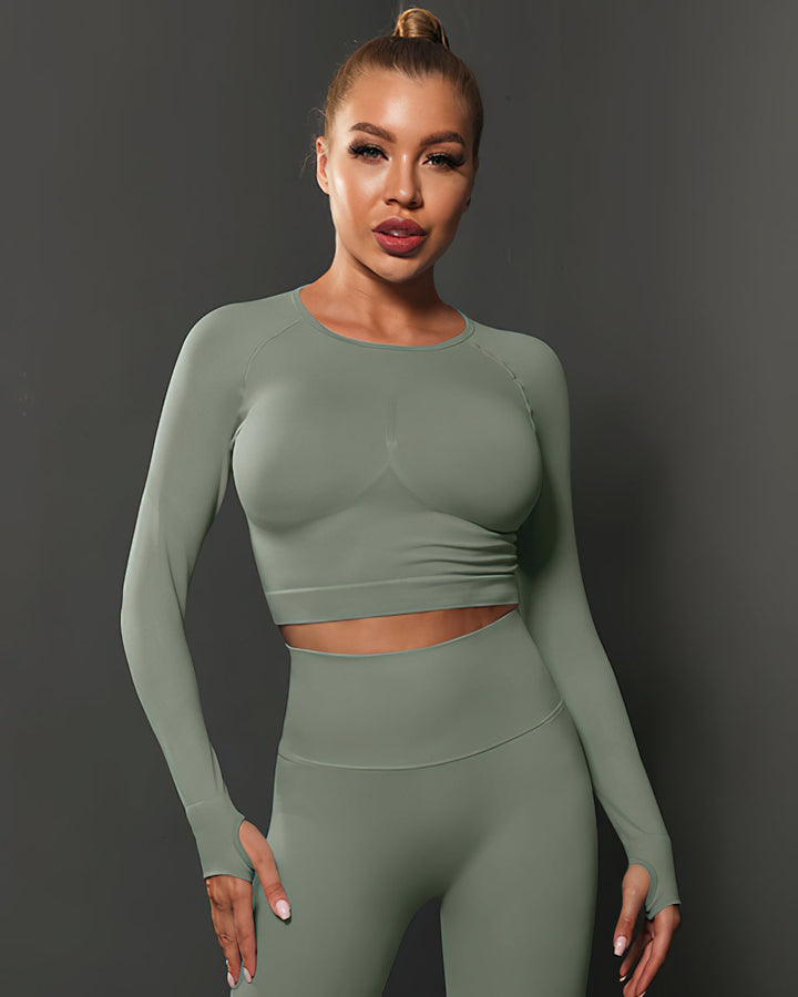 Ella Long Sleeve - Camo Green
