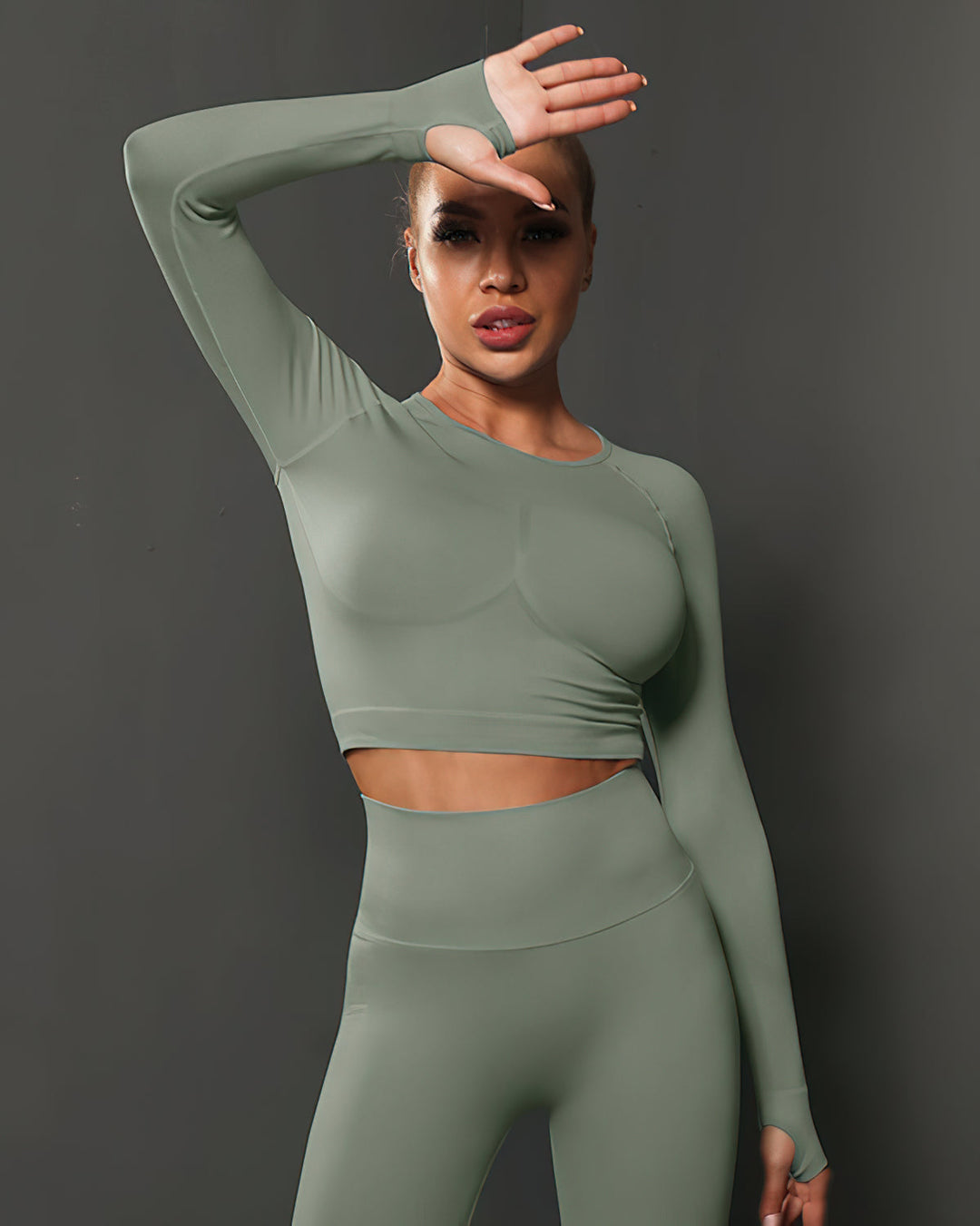 Ella Long Sleeve - Camo Green