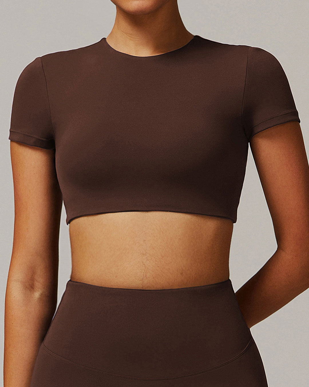 Eula Crop Top - Brown