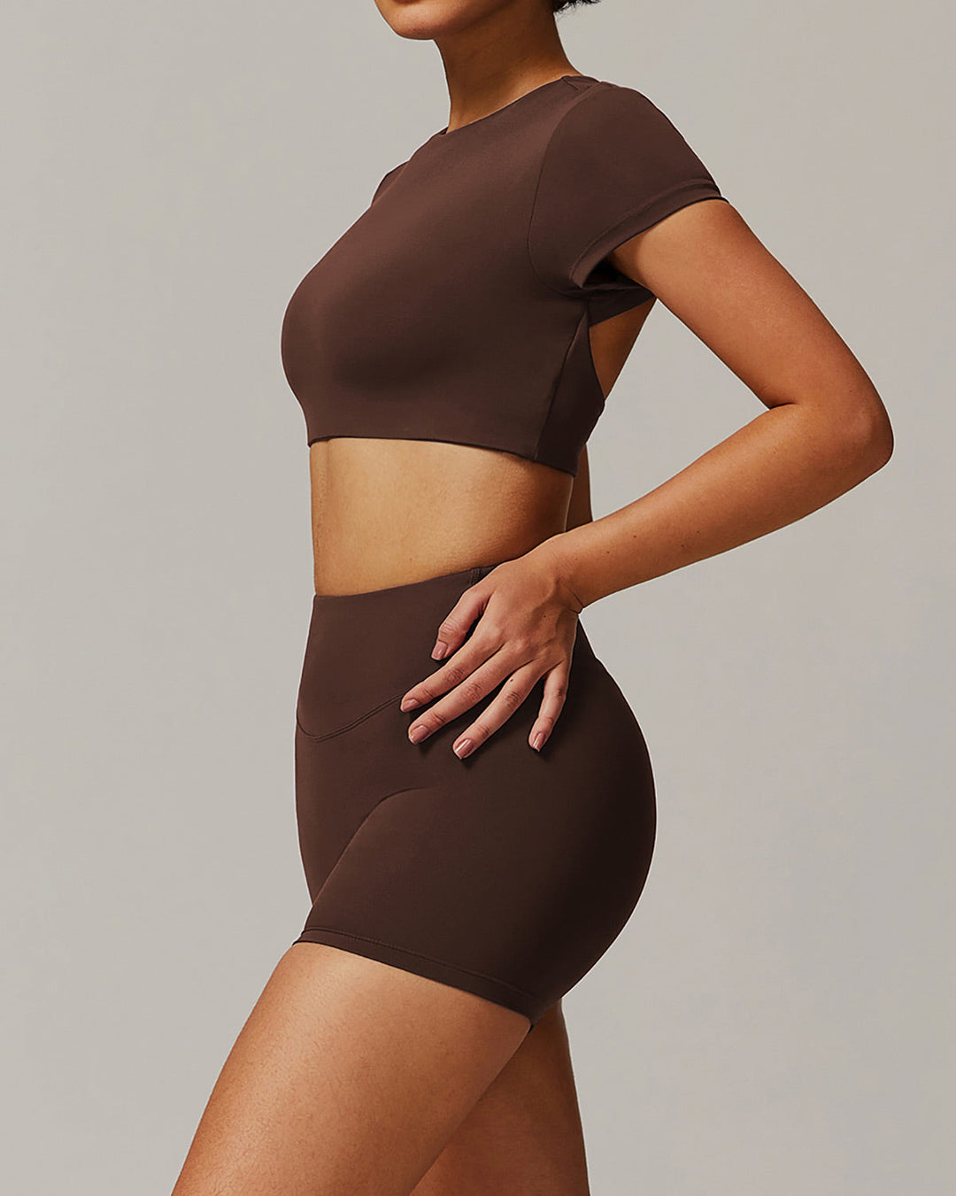Eula Crop Top - Brown
