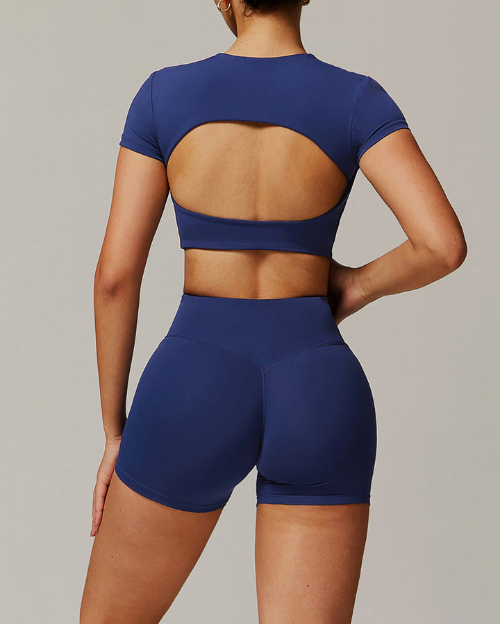 Eula Crop Top - Navy