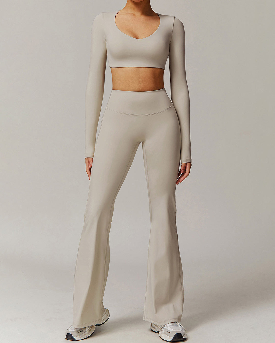 Eula Flare Leggings - Beige