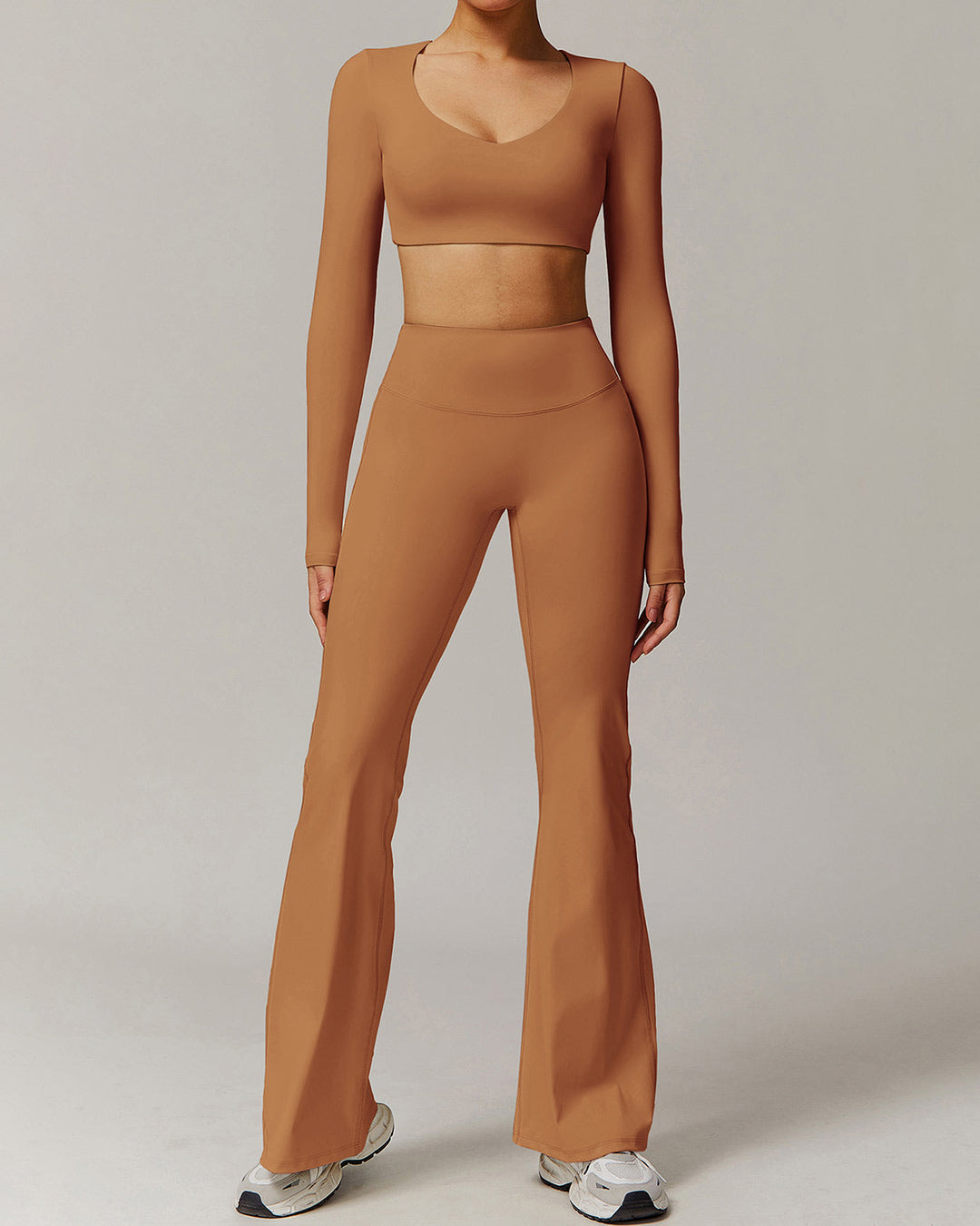 Eula Flare Leggings - Caramel