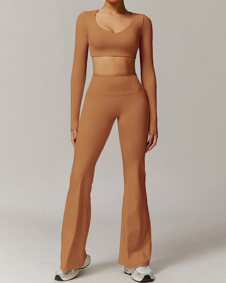 Eula Flare Leggings - Caramel