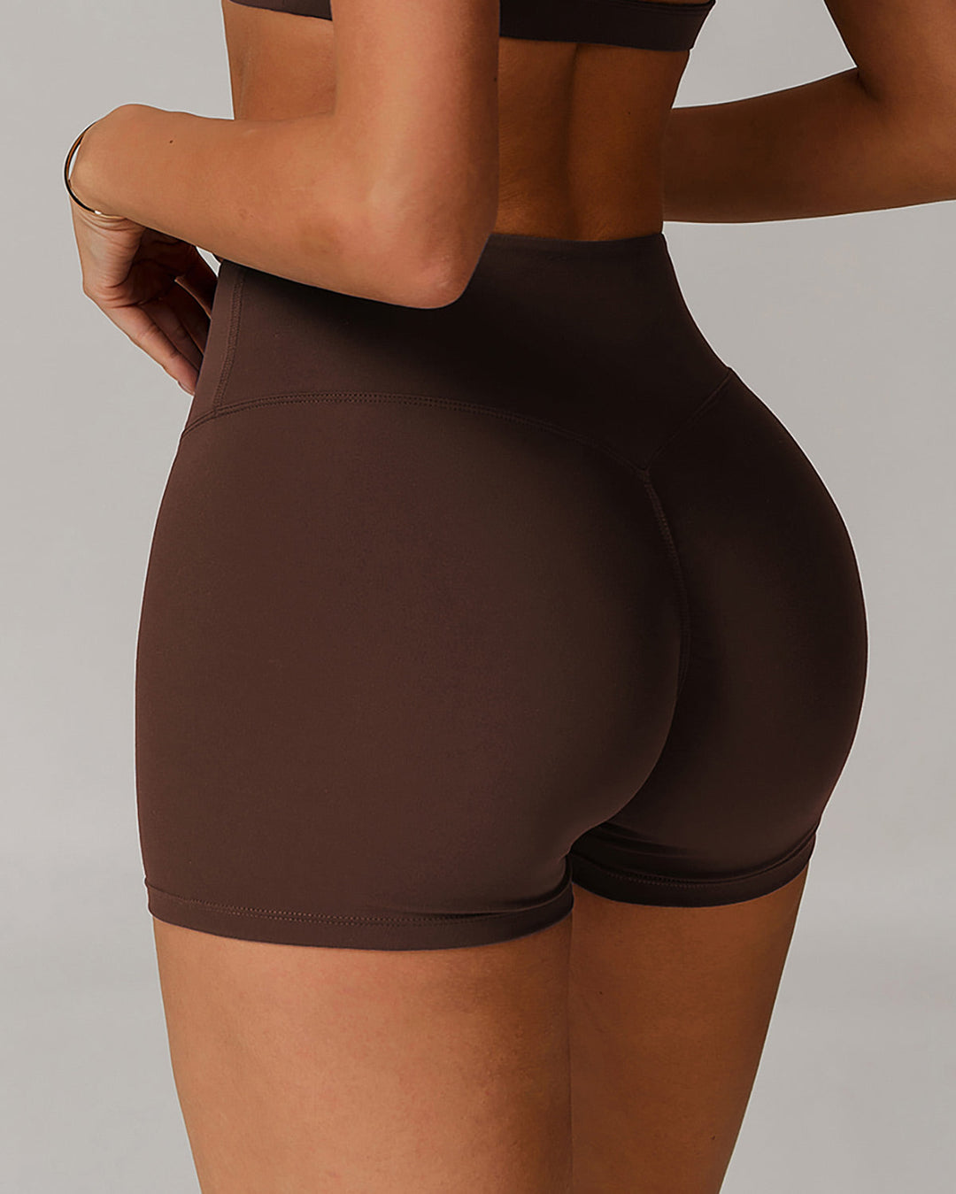 Eula Seamless Shorts - Brown