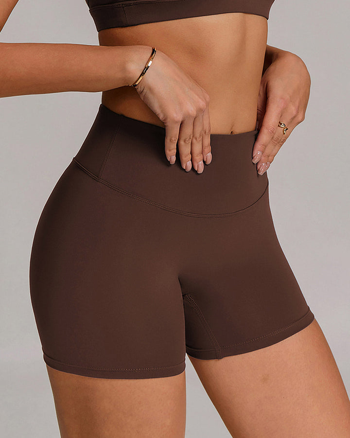 Eula Seamless Shorts - Brown
