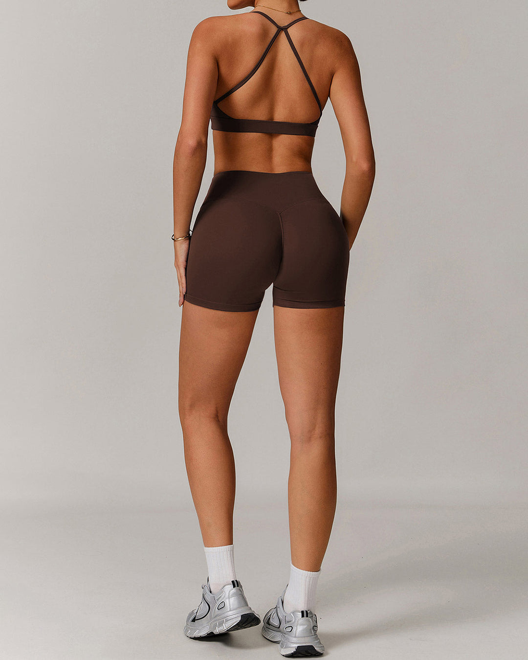 Eula Seamless Shorts - Brown
