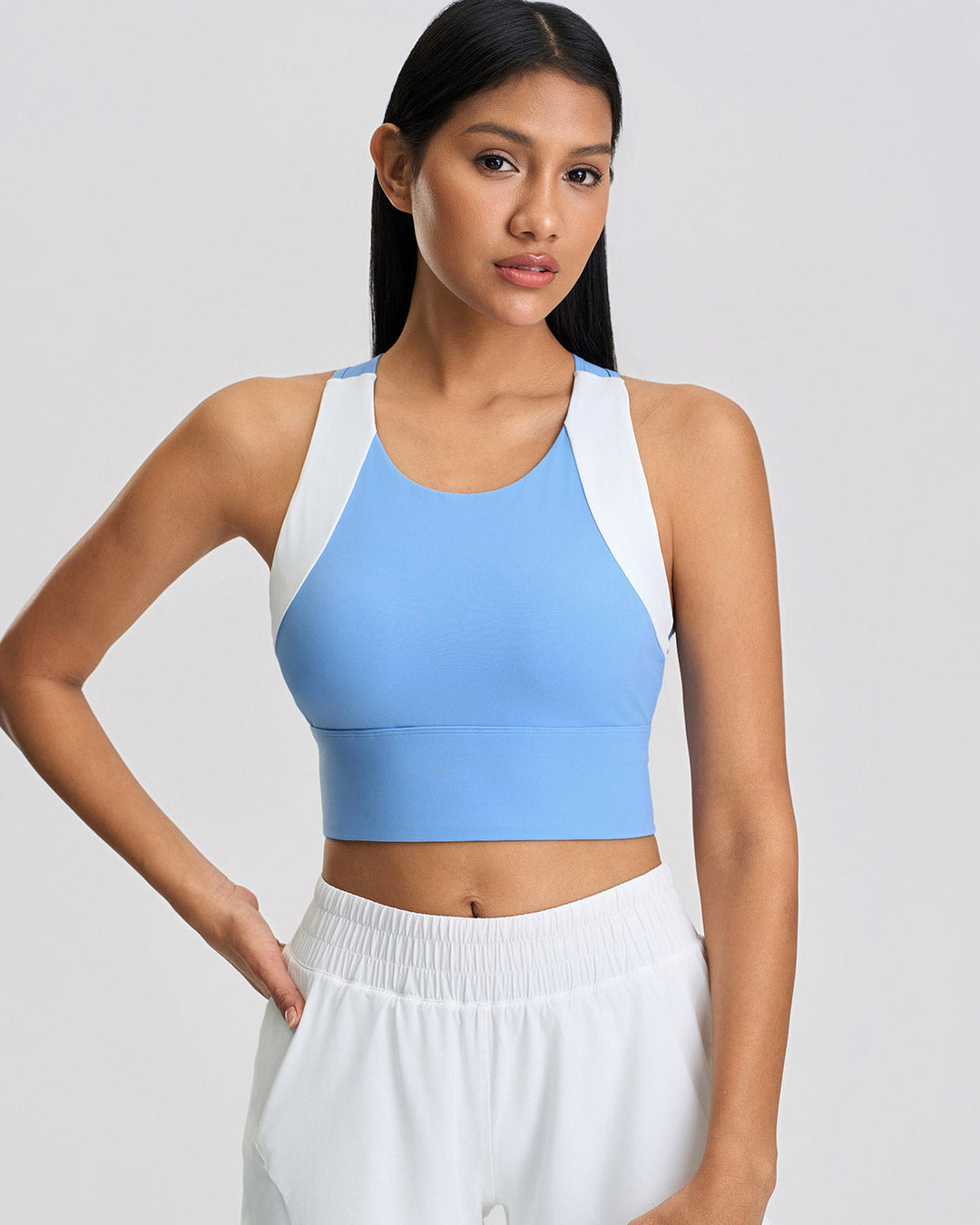 Evadne Crop Top - Blue