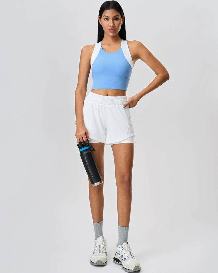 Evadne Crop Top - Blue