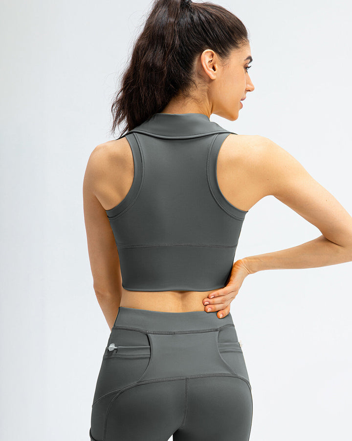 Athena Crop Top - Grey