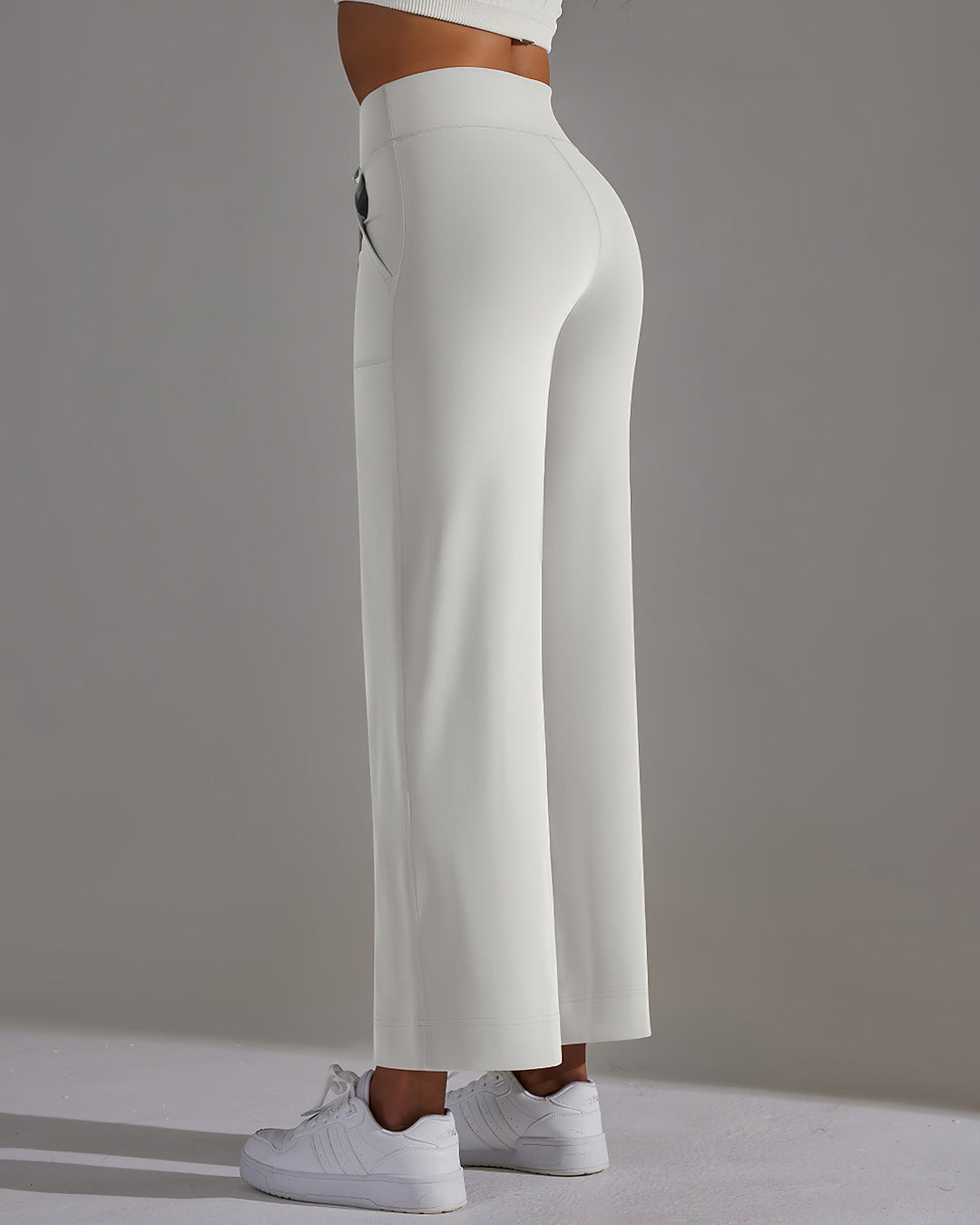 Fern Flare Pocket Leggings - Ash Dove