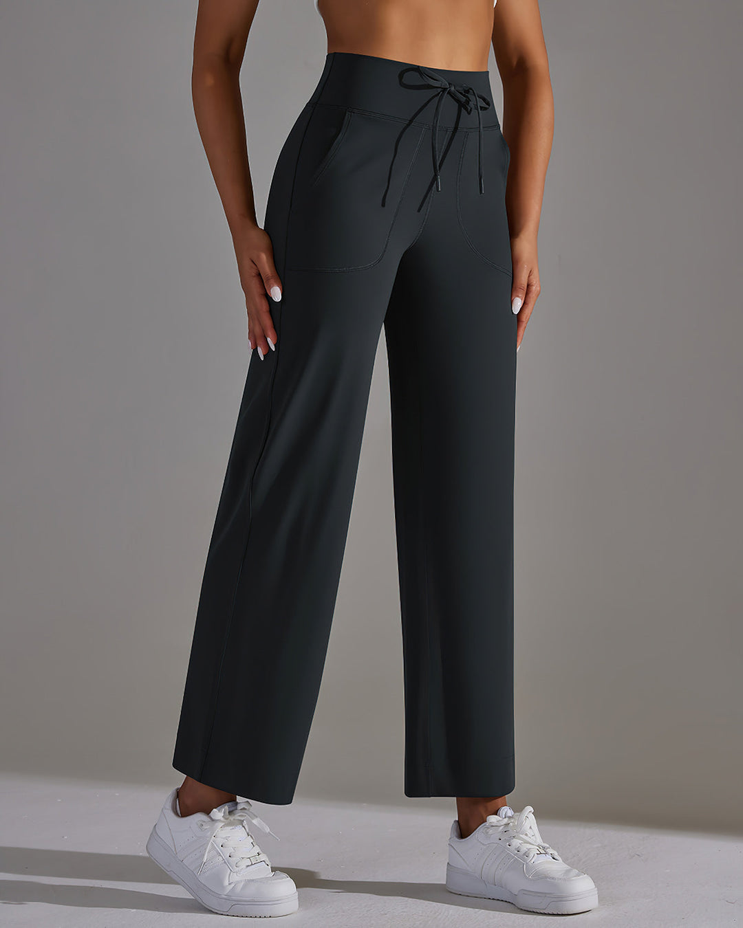 Fern Flare Pocket Leggings - Black
