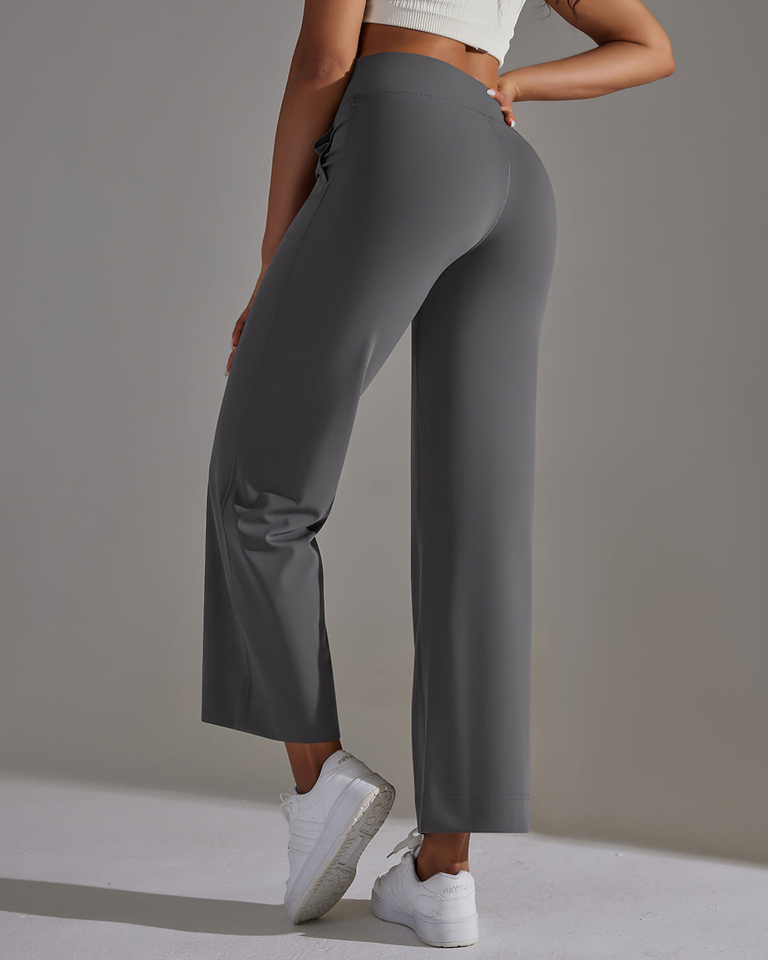 Fern Flare Pocket Leggings - Grey