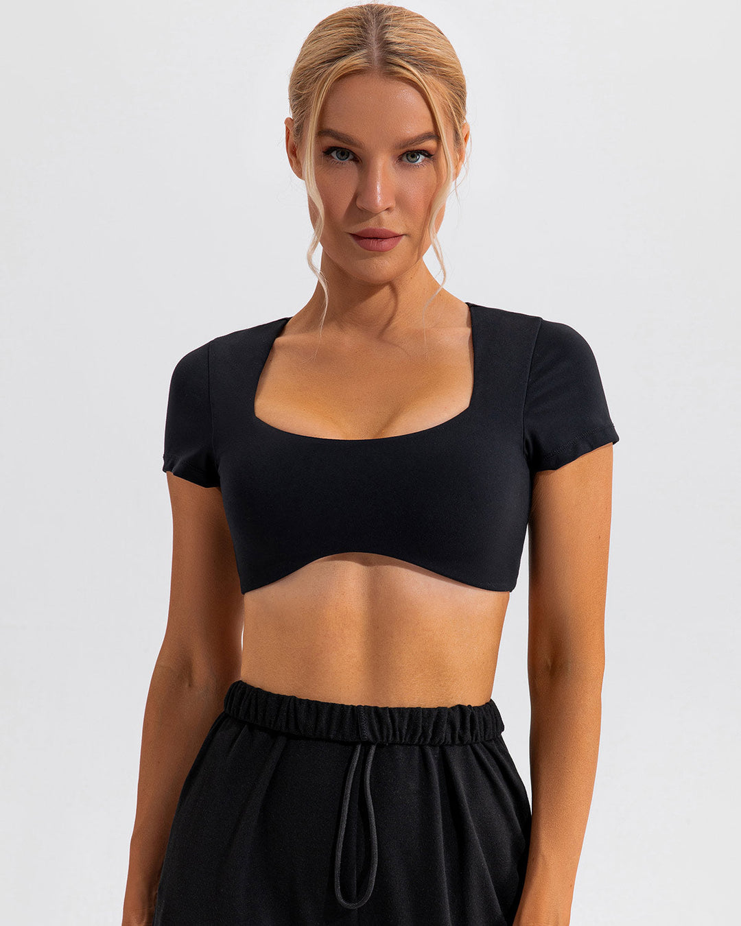 Fleur Crop Top - Black