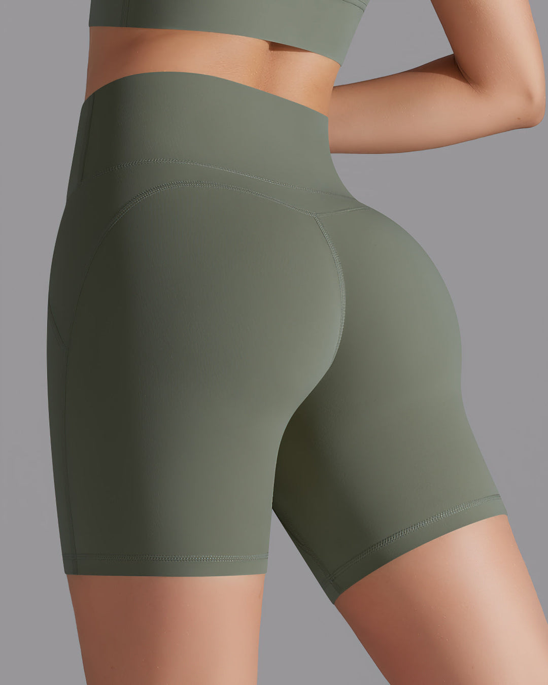 Giselle Seamless Shorts - Army Green
