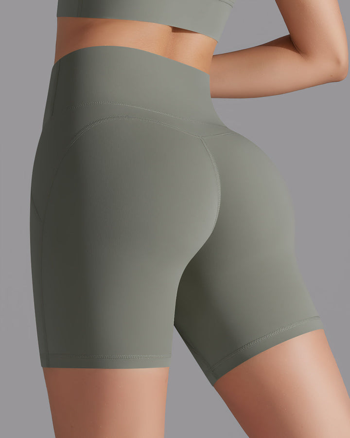 Giselle Seamless Shorts - Olive Gray